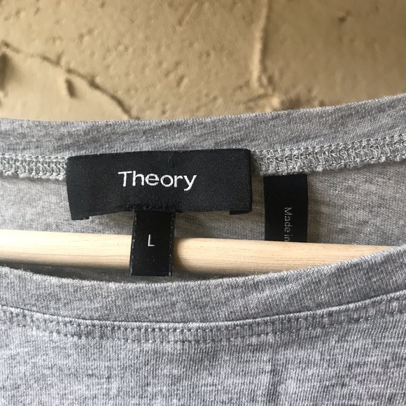Theory Grey threequarter Sleeve Tee - Picture 3 of 7